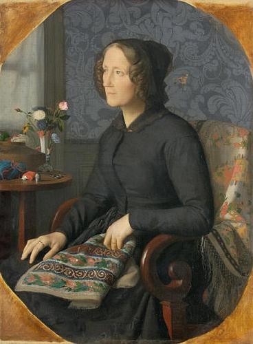 Henri-Pierre Picou Portrait of Mrs. Henri-Jean-Pierre Picou, mother of the artist oil painting image